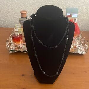 Black beaded necklace
